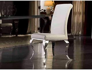 Sillas de Acero y Ecopiel : Coleccion BARROQUE blanco