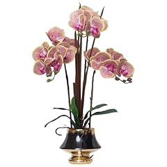 Purple Dapple- Black Gold Vase