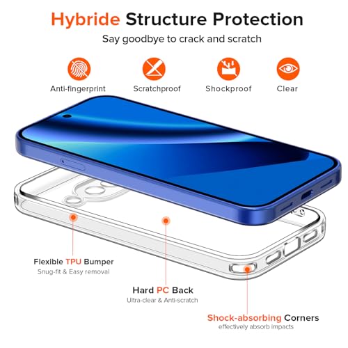 Image of ivoler 3-in-1 Case for Google Pixel 10a 6.3 inch, Clear