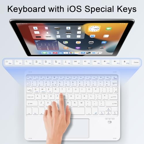 Clavier sans fil avec pavé tactile SOPPY mini clavier rechargeable AZERTY pour iPad et tablette iOS - 6