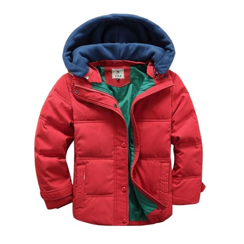 Kids Boys Winter Coats Hooded Puffer Coat Warm Padded Jacket Thicked Snowsuit Outerwear Zipper Down Jacket Clothes