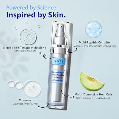 Dr. Denese Wrinkle RX 76% Peptide Solution Concentrate 1 oz Supports Smoother, Firmer-Looking Skin With Lightweight Hydration Doctor-Developed Formula for Refined, Youthful-Looking Tone