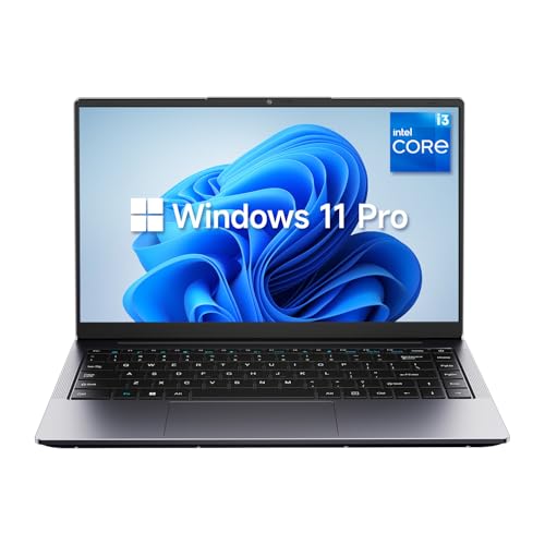 CHUWI Laptop Computer 14'', 256GB SSD 8GB RAM, Windows 11 Pro Laptops with Office, Intel i3 (up to 3.9GHz), 2TB SSD Expand, 2K FHD IPS Display, HDMI, USB3.2, Webcam,TF Card