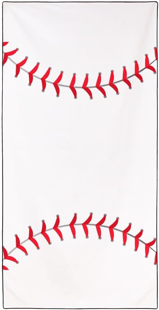 Baseball Beach Towel Oversized 36"x72", Microfiber Sand Free & Quick Dry, Lightweight for Pool Camping Beach Travel Vacation