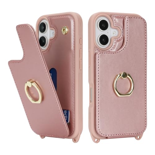 Lipvina Crossbody Wallet for iPhone 17 Case with Strap-Rose Gold by Lipvina - Used condition - Image 3