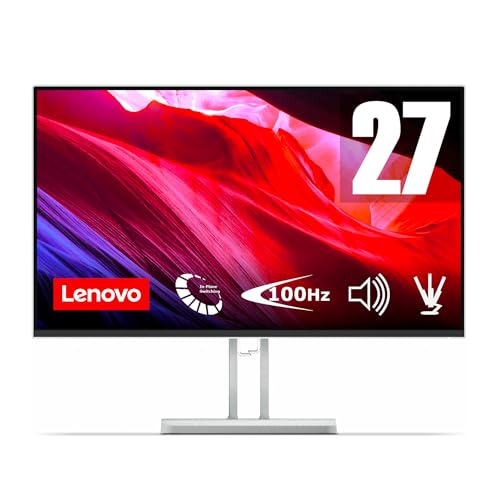 Lenovo L27i-4B - 27'' FHD Display (IPS, 100 Hz, 4 ms, VGA+HDMI, HDMI Cable) - Grey