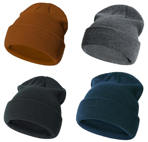 Image of Urban Virgin Toddler Winter Hat Baby Beanie Kids Beanies Boys Hats Knit Winter Caps Soft Infant Girls 4 Packs