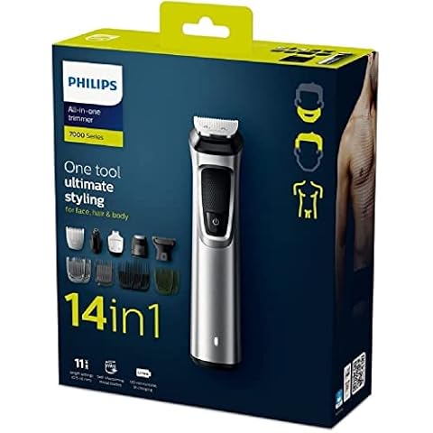 Philips Multigroom Serie 7000, Recortadora 14 en 1 con Tecnología DualCut Cover