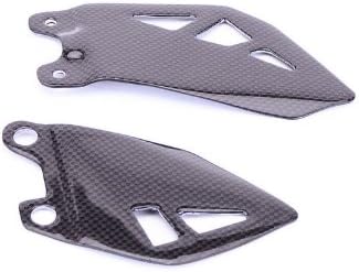 Bestem CBKA-10R11-HGD Black Carbon Fiber Heel Plate Guards for Kawasaki ZX10R 2011 – 2013