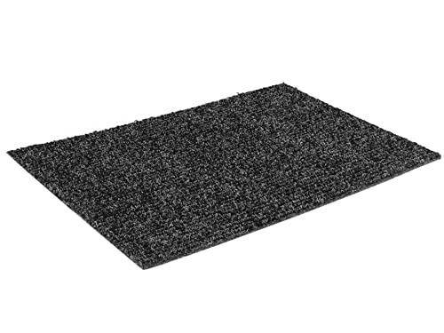 Échantillon Moquette aiguilletée GLADIATOR au Mètre - Noir Revêtement de sol strié | Cértifiée avec Résistance au Feu B1