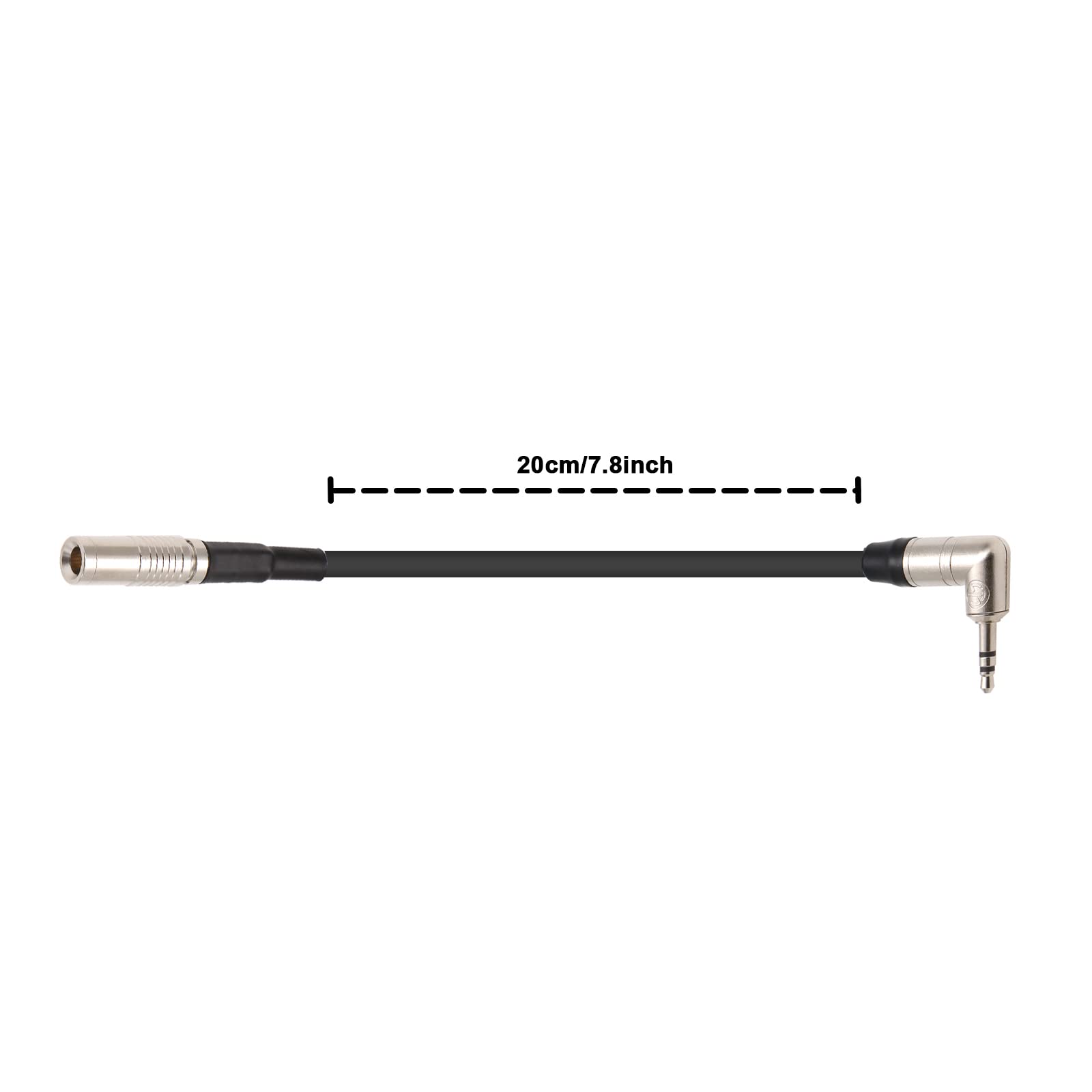 Alvin's Cables Cavo Timecode per Canon R5C DIN 1.0/2.3 a 3.5mm TRS Cavo Time Code a 90 Gradi Compatibile con Tentacle Sync