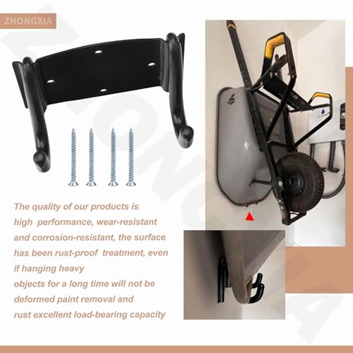 ZHONGXIA 1 conjunto de cabide de carrinho de mão resistente/suporte de armazenamento e 2 unidades de