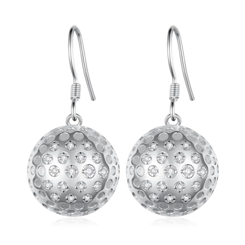 Image of Football /Golf /Volleyball Earrings 925 Sterling Silver Sports Earrings for Women Sports Gifts for Girls