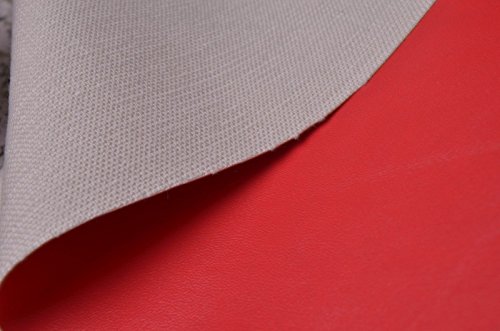 Red - (51"X39"/1.3Mx1M) Pleather Faux Leather Sewing Fabric For Leathercraft Purse Handbags Bags Making - Thickness 0.6Mm #TOP24
