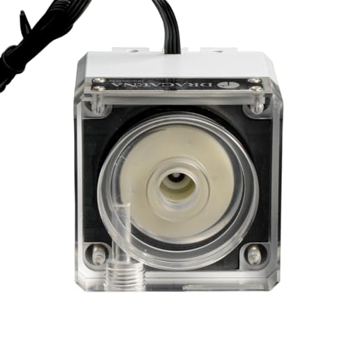 Image of dracaena.io High Flow 650L /H PC Water Pump Combo with Colorful LED and 65ml 50mm (1.9in) Reservoir - 12W, 0.7A, 65mm x 65mm x 115mm (2.6 x 2.6 x 4.5in), White