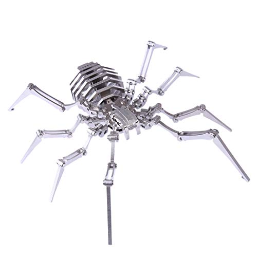 RuiyiF 3D Insect Metal Puzzles Assembly DIY Model Kits for Kids and Adult, Detachable 3D Jigsaw Puzzles for Kids Ages 8-12, Ornament for Desk (Spider)