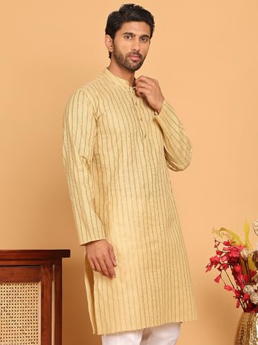 Image of Jompers Men's Cotton Striped Kurtas