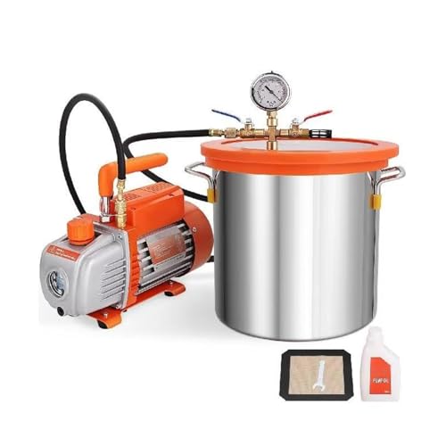 Vakuumkammer mit Pumpen-Set für Epoxidharz-Entgasung, Holzstabilisierung und DIY-Projekte