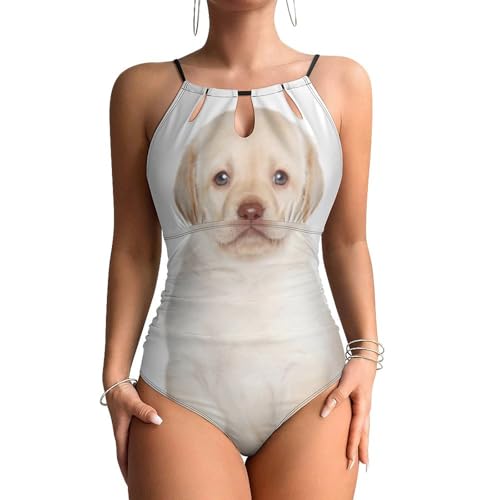 Maillots de bain une pièce chien-chat orange pour femme galbant monokini chic