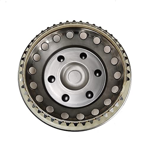 Image of K16AF 16 inch Front Polished Stainless Steel Dually Wheel Simulator,2pc Snap on Single Rear Wheel Hubcaps,6 Lug 18 Hand Hole Wheel Cover for 2012-2021 Dodge,Mercedes and Freightliner Sprinter Van