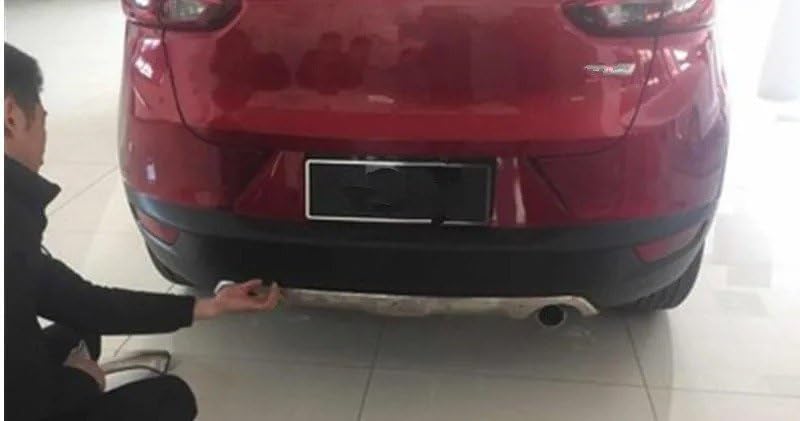Parachoques trasero difusor para Mazda CX-3 2017-2019 en acero inoxidable 3