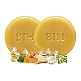 BIH 2 Pack Turmeric Hair Shampoo Bars, Ginger Soap for Growth Natural Turmeric Solid Bars for Hair Deep Cleansing