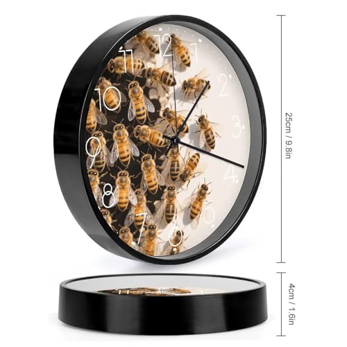 Horloge murale ronde décorative à piles de 25,4 cm de salon - 3