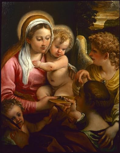 Toile Vierge à l'enfant Carracci pour créer une ambiance sereine au bureau