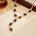 Lcineic Long Chunky Gold Brown Crystal Pendant Y Necklace for Women Vintage, Fashion Beaded Oval Resin Chain Necklaces Y2k Vacation Party Costune Jewelry Gift (Gold)