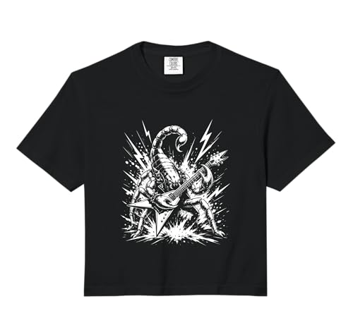 Rocker Scorpion Electric Guitar Heavy Metal Music Comfort Colors Crop Top
