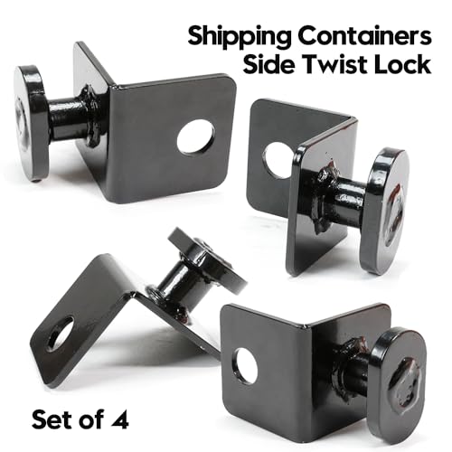 4 Pack Shipping Container Anchors, Shipping Containers Side Twist Lock, Shipping Container Tie Downs, Shipping Container Accessories for Anchoring to Rock Floor or Cement