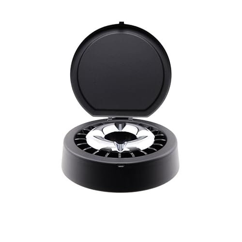 Coney Sternascher mit Deckel schwarz matt 13cm