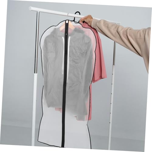 Uonlytech 5pcs Garment Bags for Dust Protection Peva Clothing Covers for Suits Dresses and Coats Lightweight and Storage for Travel and Home Use4