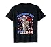 Love Freedom 4th July US Flag Donkey Sound Farmer Patriotic T-Shirt