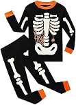 Little Hand Toddler Boys Halloween Pyjamas Set Glow in the Night Dark Skeleton Pjs Kids Sleepwear Kids Outfits Age 2-3 Years