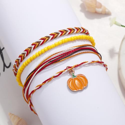 Image of Beach Summer Ankle Bracelet for Women Handmade Braided Adjustable String Anklets Waterproof Surfer Bracelet