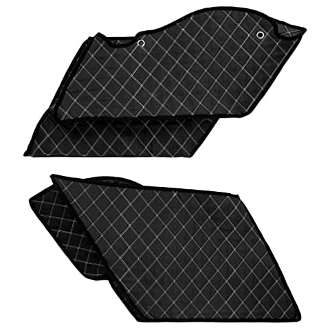 HDBUBALUS 5'' Stretched Saddlebag Liners Inserts White Thread Compatible with Harley 2014-2024 1 Pair Cover
