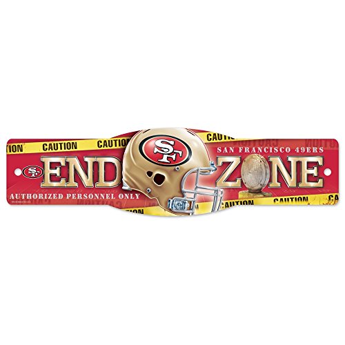 Plaque San Francisco 49ers WinCraft 11x43 cm pour déco NFL