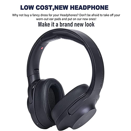 Almohadillas para Sony WH-H900N, compatibles con auriculares Sony MDR-100ABN, cojín de oreja suave de espuma viscoelástica y cuero proteinico reemplazo para reparación de auriculares miniatura 3
