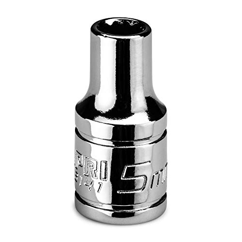 Image of Capri Tools 5 mm Shallow Socket, 1 /4 in. Drive, 12-point, Metric