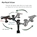 WINDFRD Aluminum Height Telescopic Fish Finder Mount with Dual Horizontal Swing Arm, Marine Electronics Mount for 7
