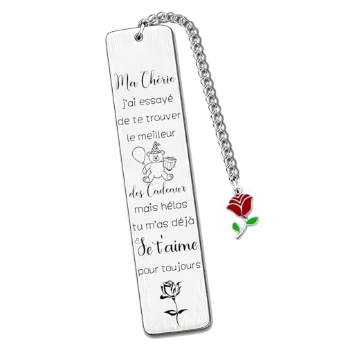 Marque-pages Amoureuses Femmes Anniversaire Cadeaux de Noël Saint-Valentin Fiançailles Anniversaire de Mariage Chérie Romantique Souvenir Miel Spécial...