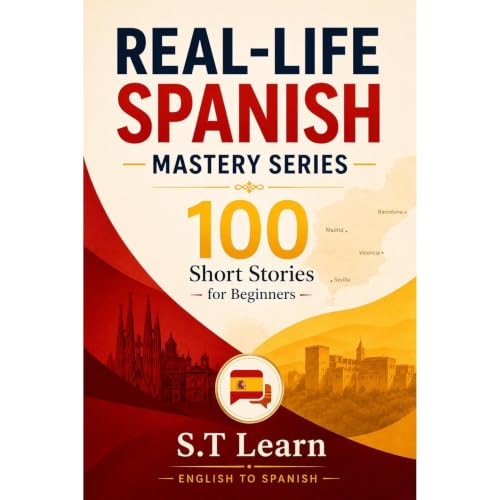 Real-Life Spanish Mastery Series: 100 Short Stories for Beginners Audiobook By S.T Learn cover art