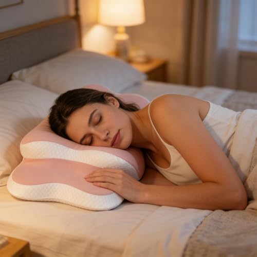 Oreiller ergonomique dos mousse mémoire de forme coussin pour literie - 4