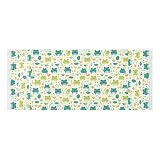 Copertura superiore per lavatrice con bordo in pizzo con borsa laterale lavabile Copertura protettiva per lavatrice Fresh Spring Cute Frogs Green per frigorifero, lavatrice a rullo, forno a microonde