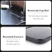 QSNYJPL Black Car Back Seat Tray Table, Folding Table Tray for Car Travel, Multifunctional Car Back Seat Food Tray, Car Table with Cup Slot for Working, Writing, Eating, Traveling