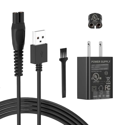 5V UL Charger Cable for Philips Norelco OneBlade 2000 2400 3900 5000 Series QP2724 X3001 QP2834 S3341 QP4530 QP4631 MG9525 MG5910 MG5970 MG9510 MC7910, for One Blade 360 Hybrid Face Shaver Cord