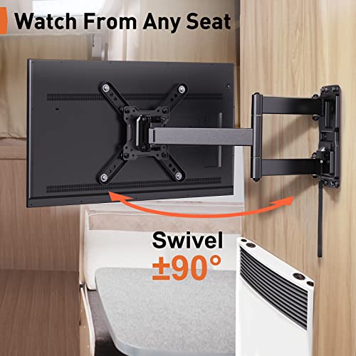 Perlegear Lockable Rv Tv Mount For 13–42 Inch Tvs Up To 44 Lbs, Full Motion Rv Tv Wall Mount With Swivel, Tilt, Pull Cord Lock, Rv Tv Mount For Camper, Rv, Motorhome, Max Vesa 200X200Mm, Pglrvf2 #TOP6