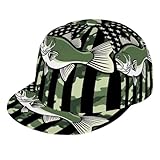 Fashion Baseball Cap Dad Hat for Women Men, Bass Fishing Hunting Camo Camouflage American Flag Adjustable Snap Breathable Golf Cap Outwear