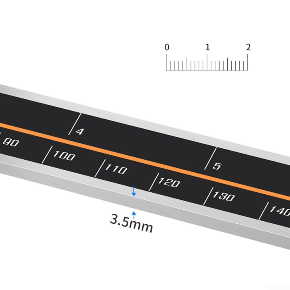 Calibro digitale a corsoio con vite di bloccaggio, spegnimento automatico e display LCD per una misurazione accurata della profondità (0-150 mm)